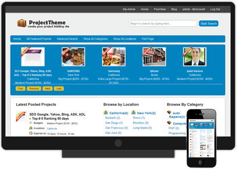 WordPress Project Bidding Theme
