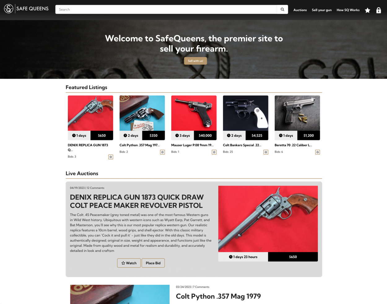 firearms auctions website