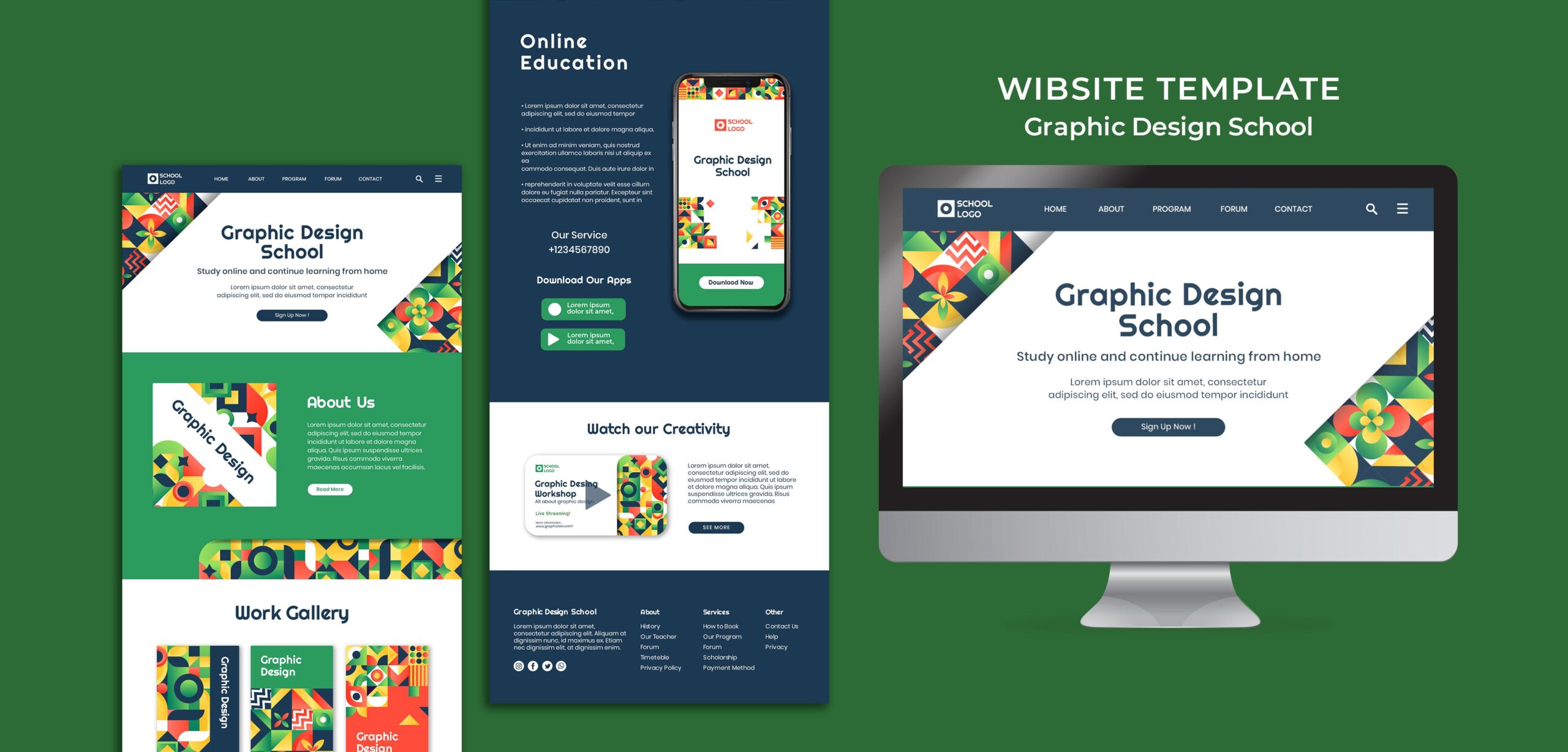 website graphic school design