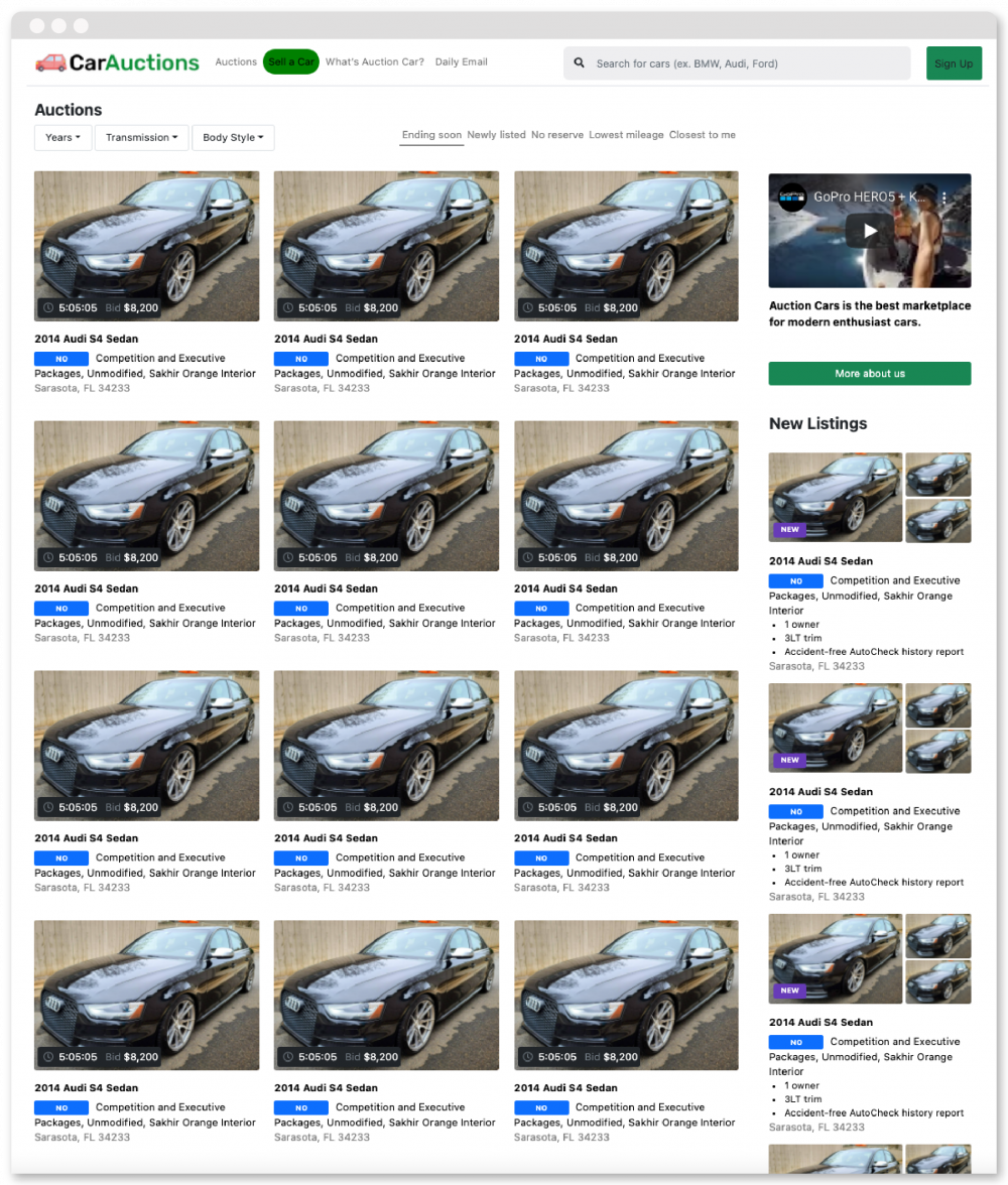 WordPress Car Auction Theme 2024