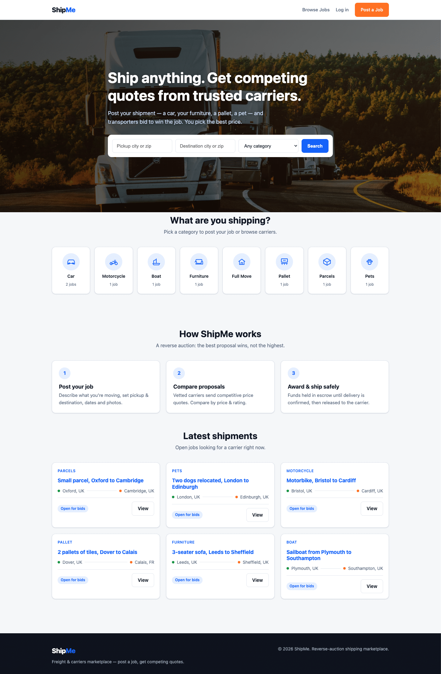 WordPress Shipme Transportation Theme