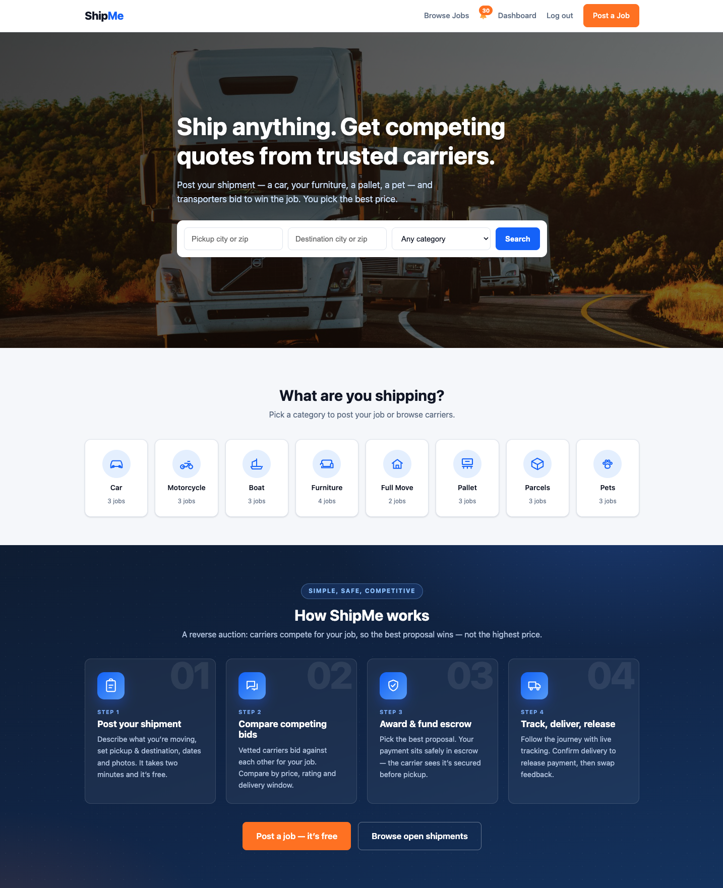 WordPress Shipme Transportation Theme