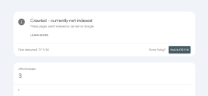 Crawled Not Indexed: What Does This Mean?